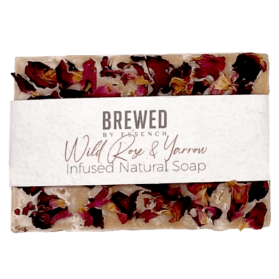BREWED Wild Rose and Yarrow herbal infused soap.