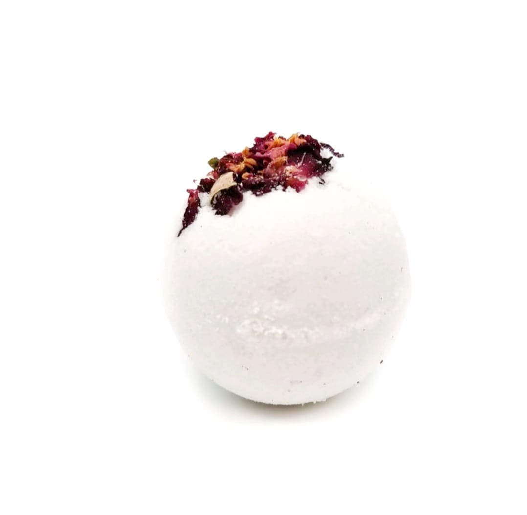 PURE Rose Fizzy Bath Bomb - 100mg CBD - Image 2